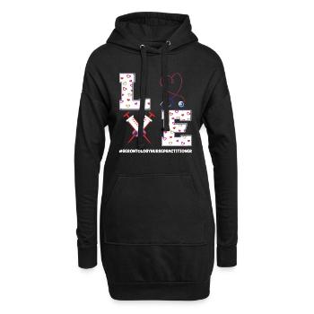 Gerontology Nurse Practitioner Design - Hoodie Dress - black - Front