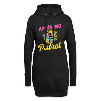 Patrouille après-ski rétro des années 80 - Sweat-shirt à capuche long Femme - noir - Devant