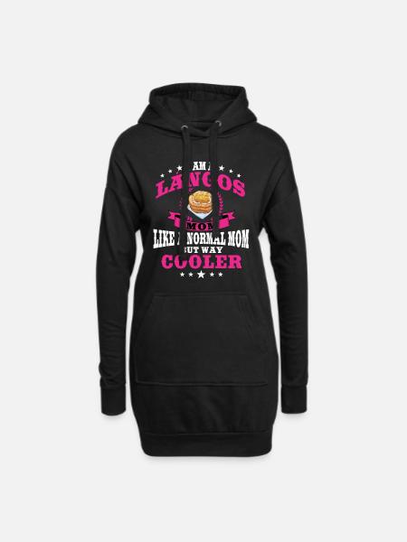 Langos Mama - Hoodie-Kleid - Schwarz