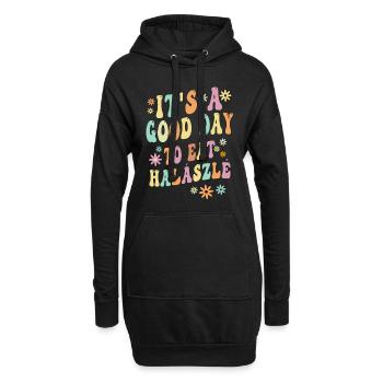 Drôle de dicton Halaszle - Sweat-shirt à capuche long Femme - noir - Devant