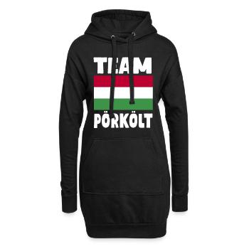 ungarischeTeam Pörkölt - Hoodie-Kleid - Schwarz - Vorne