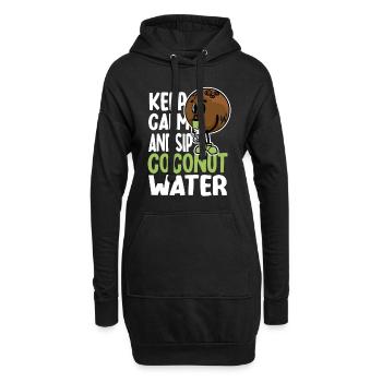 Humour à l’eau de - Sweat-shirt à capuche long Femme - noir - Devant