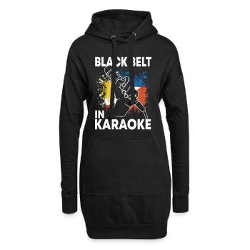 Philippinisches Karaoke Design - Hoodie-Kleid - Schwarz - Vorne