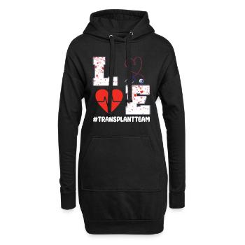 Équipe de greffe de chemise de la Saint-Valentin - Sweat-shirt à capuche long Femme - noir - Devant