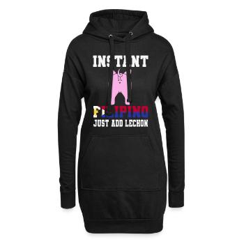 Drôle de cadeau philippin Lechon - Sweat-shirt à capuche long Femme - noir - Devant
