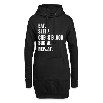 Tenue de diabète drôle - Sweat-shirt à capuche long Femme - noir - Devant