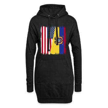Ecuador Quito Guayaquil Ecuadorianische - Hoodie-Kleid - Schwarz - Vorne