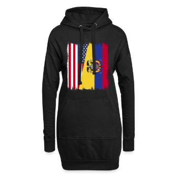 Ecuador Quito Guayaquil Ecuadorianische - Hoodie-Kleid - Schwarz - Vorne