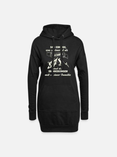 Camping - Hoodie-Kleid - Schwarz