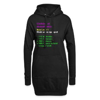 Clothing of demotivation - Hoodie-Kleid - Schwarz - Vorne