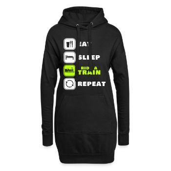 Zug - Hoodie-Kleid - Schwarz - Vorne