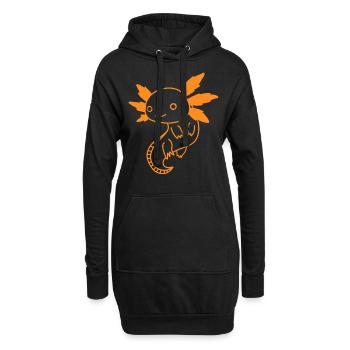 Axolotl Orange Spirit Animal Haustier - Hoodie-Kleid - Schwarz - Vorne