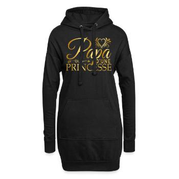 Papa fête des pères cadeau pour mon père fille ! - Sweat-shirt à capuche long Femme - noir - Devant
