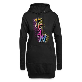 Équipe - Sweat-shirt à capuche long Femme - noir - Devant