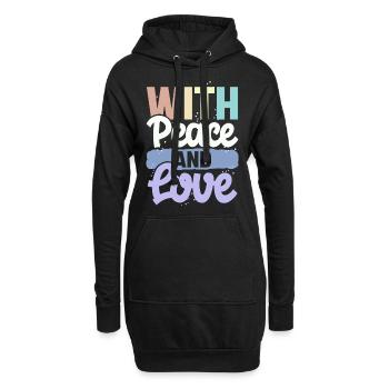 With Peace And Love - Hoodie-Kleid - Schwarz - Vorne