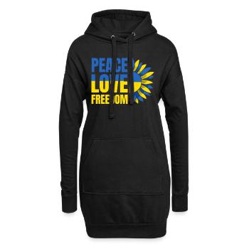 Ukraine Flagge Peace Ukrainische Fahne Frieden - Hoodie-Kleid - Schwarz - Vorne