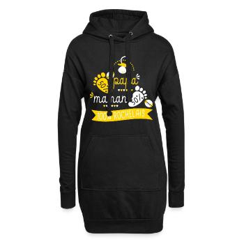 Rugby bébé supporter Rugby La Rochelle Rochelais - Sweat-shirt à capuche long Femme - noir - Devant