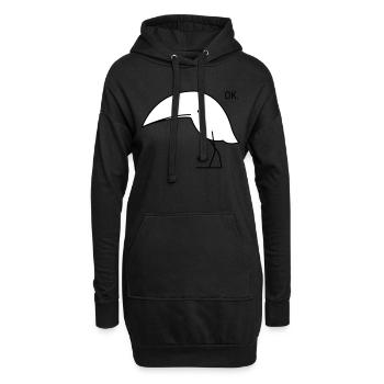 Lustiger OK Vogel - Hoodie-Kleid - Schwarz - Vorne