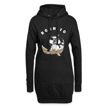 Pour la pagaie ou l’aviron Né cadeau de raton laveur - Sweat-shirt à capuche long Femme - noir - Devant