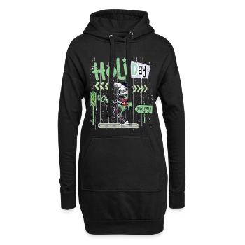 Fahrrad Park Tour - Hoodie-Kleid - Schwarz - Vorne