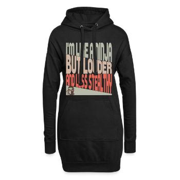Comme un ninja - Sweat-shirt à capuche long Femme - noir - Devant