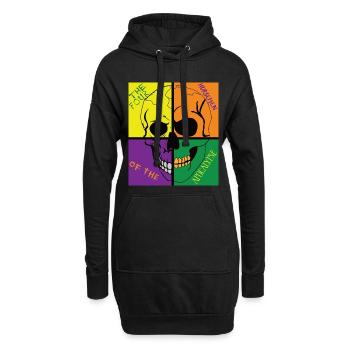 Schädel der Apocalypse - Hoodie-Kleid - Schwarz - Vorne