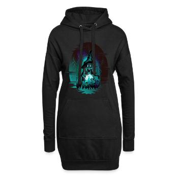 méchant2 - Sweat-shirt à capuche long Femme - noir - Devant