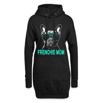 Frenchie Mom  - Hoodie-Kleid - Schwarz - Vorne