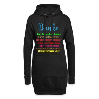 Kollegen Arbeitkollegen Danke Spruch Geschenk - Hoodie-Kleid - Schwarz - Vorne