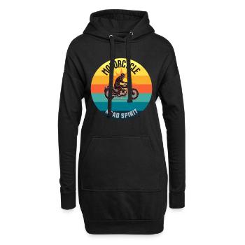 Motorrad Road Spirit Retro Badge - Hoodie-Kleid - Schwarz - Vorne
