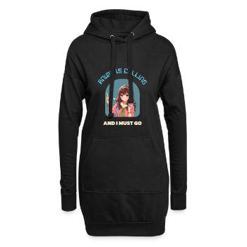 Anime Calls : Et je dois y aller - Sweat-shirt à capuche long Femme - noir - Devant