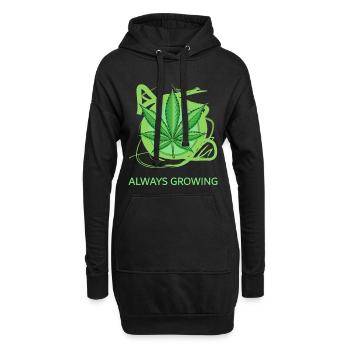 Always Growing - Hoodie-Kleid - Schwarz - Vorne