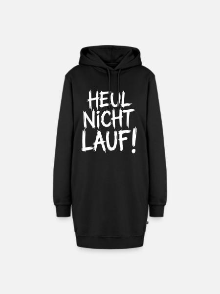 Heul nicht Lauf! - Hoodie-Kleid - Schwarz
