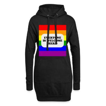 LGBT-Safe-Space-Regenbogenflagge - Hoodie-Kleid - Schwarz - Vorne
