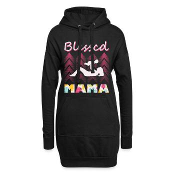 Grateful Mama Floral Flower Muttertags-Shirt - Hoodie-Kleid - Schwarz - Vorne