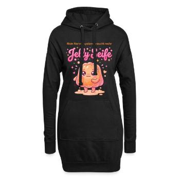 Jelly Seife Nervensystem Humor Design - Hoodie-Kleid - Schwarz - Vorne