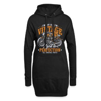 Cadeau d’anniversaire de moto vintage vintage 1976 - Sweat-shirt à capuche long Femme - noir - Devant