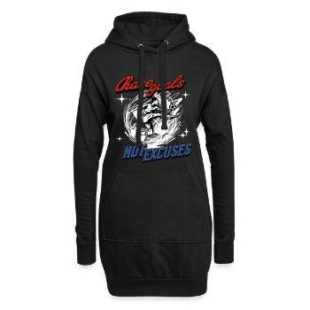 Fußball Shirt – Chase Goals Not Excuses - Hoodie-Kleid - Schwarz - Vorne