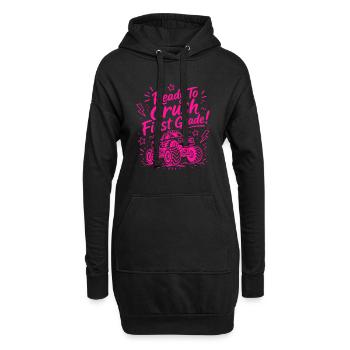 Bereit, die erste Klasse zu zerschlagen – Monster Truck - Hoodie-Kleid - Schwarz - Vorne