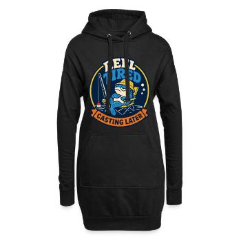 Reel Tired – Fishing Later - Hoodie Dress - black - Front