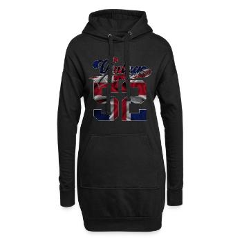 74E ANNIVERSAIRE UK MILLÉSIME 1952 - Sweat-shirt à capuche long Femme - noir - Devant