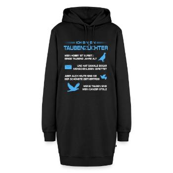 Taubenzüchter Taubenzucht Tauben Geschenk - Hoodie-Kleid - Schwarz - Vorne