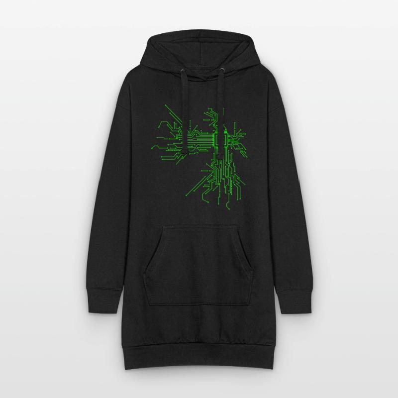 Cpu Computer Nerd Informatiker Programmierer" Hoodie-Kleid