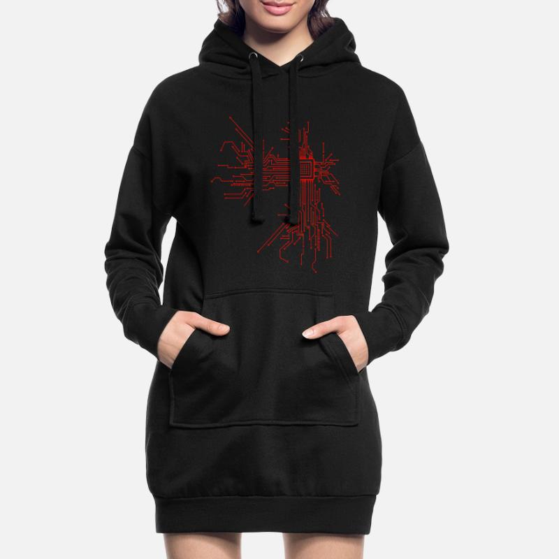 Cpu Computer Nerd Informatiker Programmierer Hoodie-Kleid
