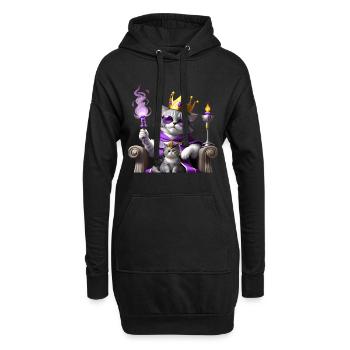 Flamme de la domination des chats - Sweat-shirt à capuche long Femme - noir - Devant