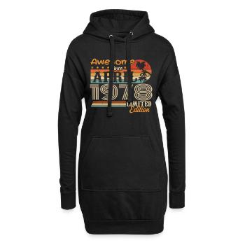 Les légendes sont nées en avril 1978 - Sweat-shirt à capuche long Femme - noir - Devant