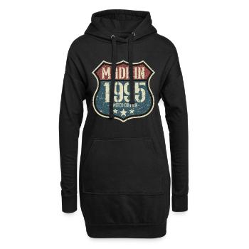 1995 Anniversaire Né En 1995 Rétro Millésime - Sweat-shirt à capuche long Femme - noir - Devant