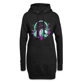 Casque Skull // Casque Skull FS0170 - Sweat-shirt à capuche long Femme - noir - Devant