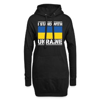 Je suis avec l'Ukraine I Stand With Ukraine - Sweat-shirt à capuche long Femme - noir - Devant