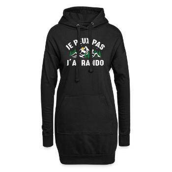 Je Peux Pas J'ai Rando - Sweat-shirt à capuche long Femme - noir - Devant